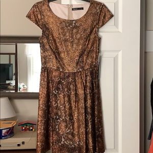 Kensie sparkly copper lace dress NWT